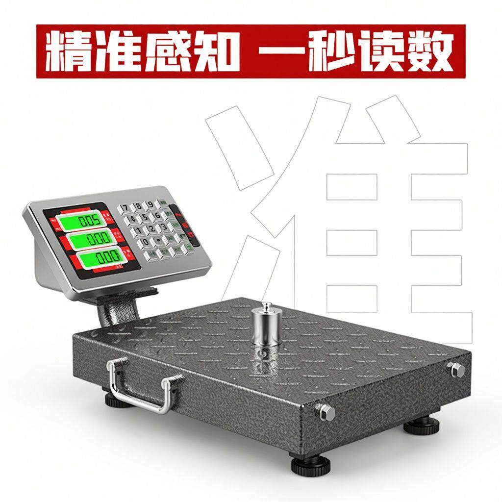 超然60kg电子秤150kg商家用台秤精准计价电子称充电便携手提磅秤