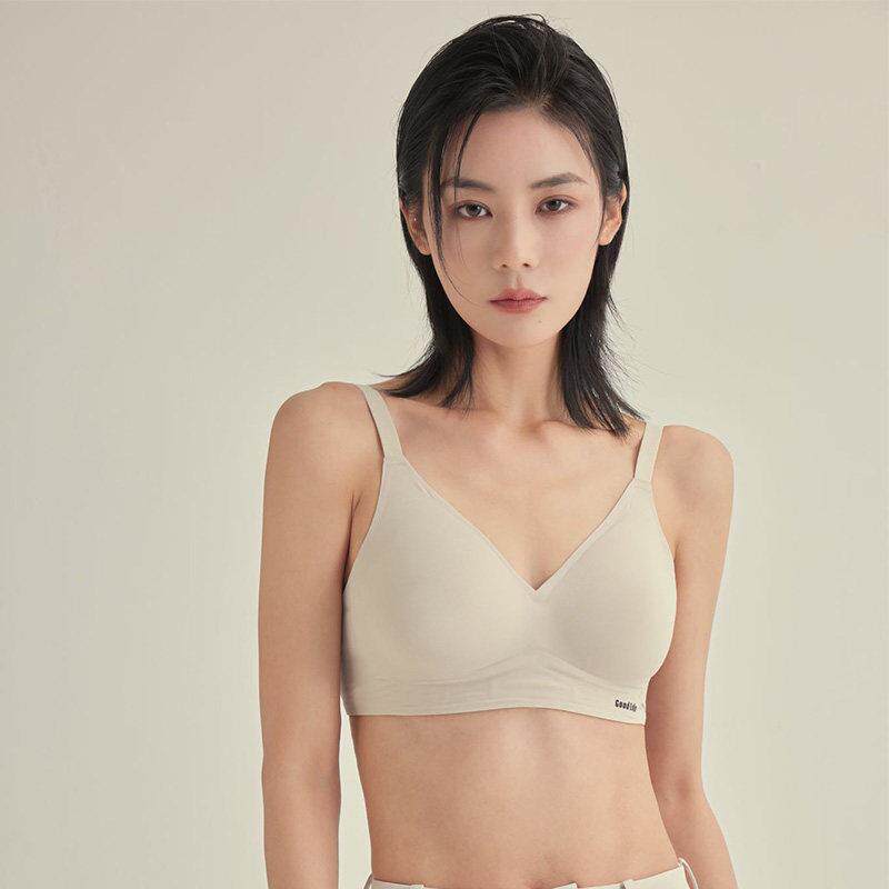 果冻无痕内衣女裸感无钢圈薄款小胸聚拢调整型休闲运动胸罩罩夏季