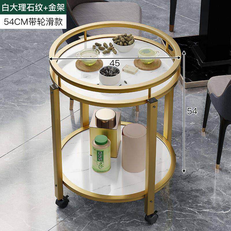 茶水架移动小茶几圆形双层麻将馆茶杯架立式烟灰缸落地式高档框架