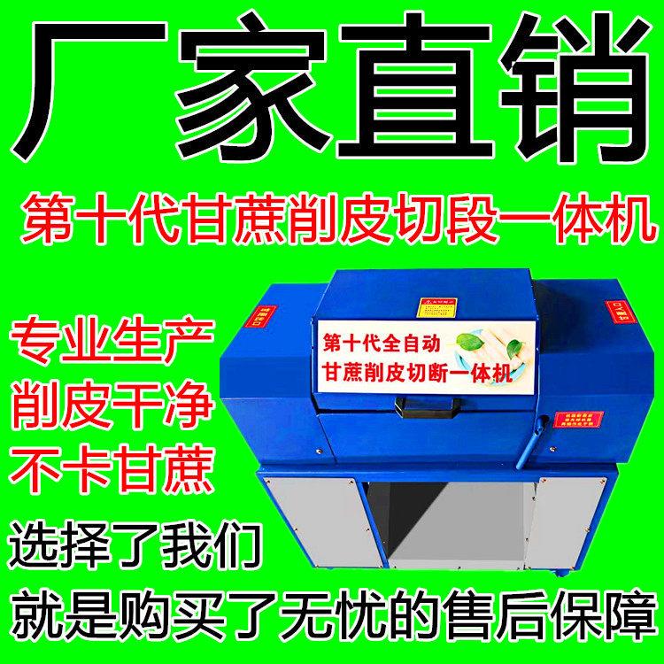 甘蔗削皮机全自动电动商用切节一体机小型不锈钢去皮刮皮剥皮机器