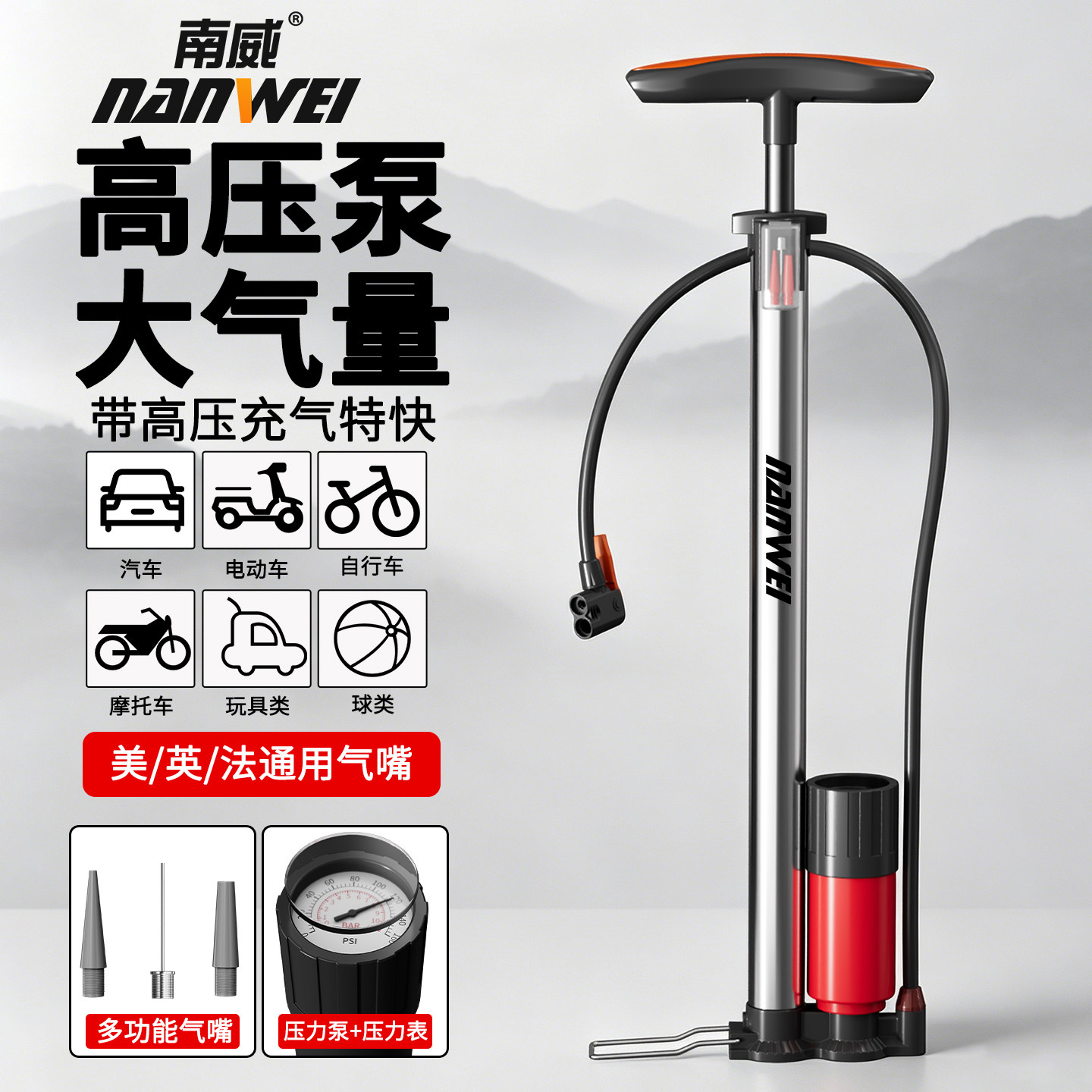 【南威】打气筒新型高压图片