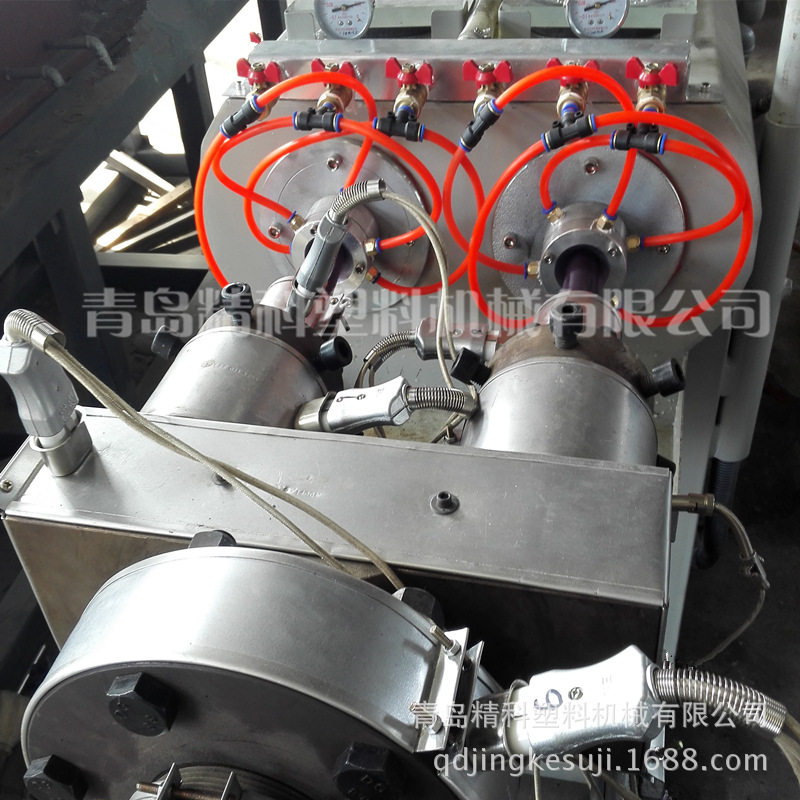 供应50型PVC线管一出二机头模具 PVC穿线穿筋管 螺旋塑筋管模具