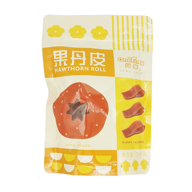 元初食品元童果丹皮200g 原果鲜制山楂条山楂片小零食