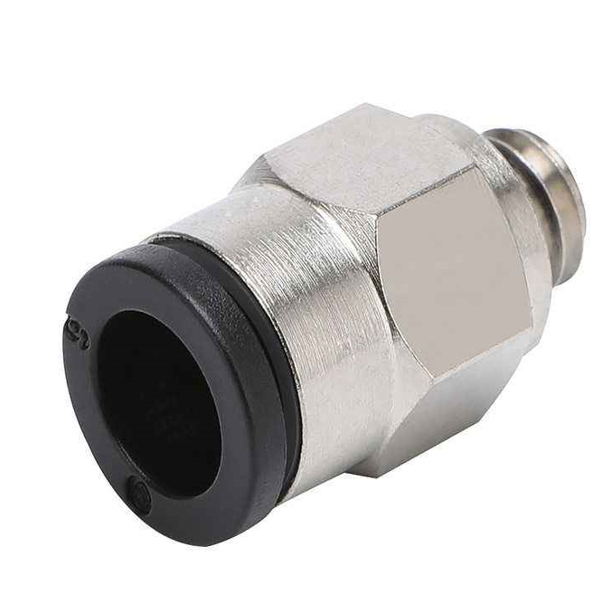 迷你螺纹直通接头快速快插气管黑色气动元件接头MNCN4/6-1/M3/M5