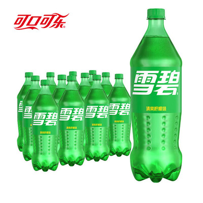 可口可乐雪碧柠檬味汽水1.25L大瓶家庭装含汽饮料