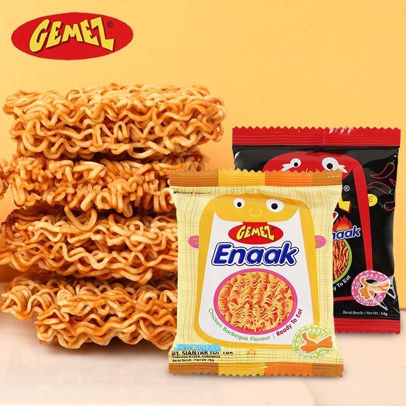 【包邮】进口印尼GEMEZ网红追剧零食烧烤香辣小鸡面干脆面干吃面