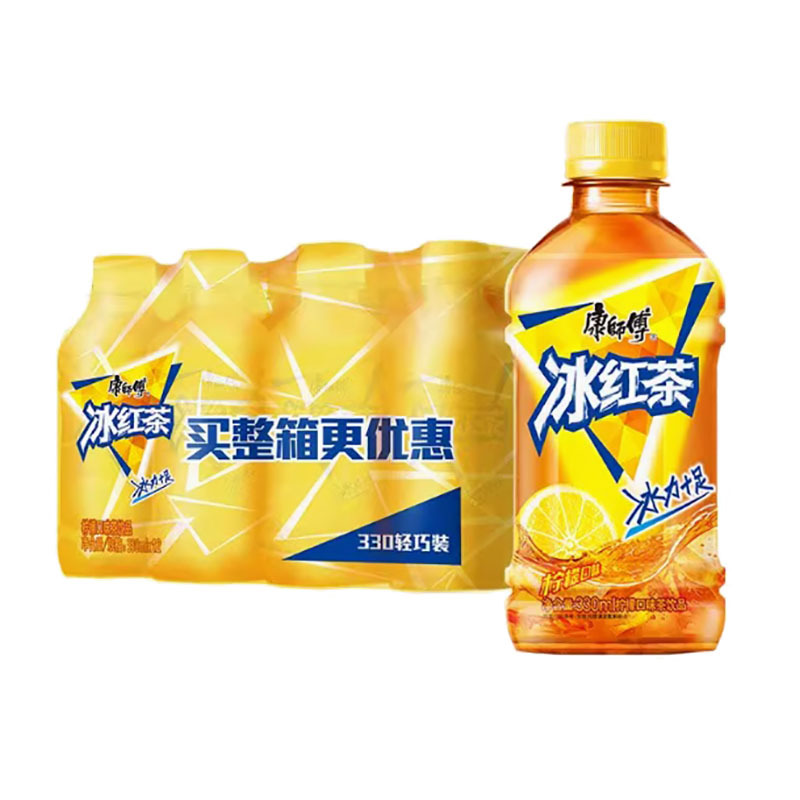 康师傅冰红茶330ml*24瓶装便携装茉莉蜜茶绿茶茉莉清茶饮料