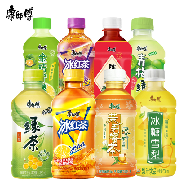 康师傅冰红茶330ml*24小瓶迷你装茉莉蜜茶绿茶酸梅汤多口味茶饮料