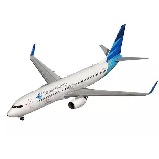 1比100 印尼鹰航波音737-800客机飞机 纸模型 DIY手工折纸 航模