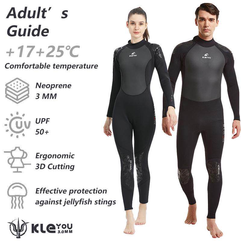 KLEYOU潜水服保暖冲浪服潜水衣长袖防寒浮潜冬泳衣裤湿衣自由潜