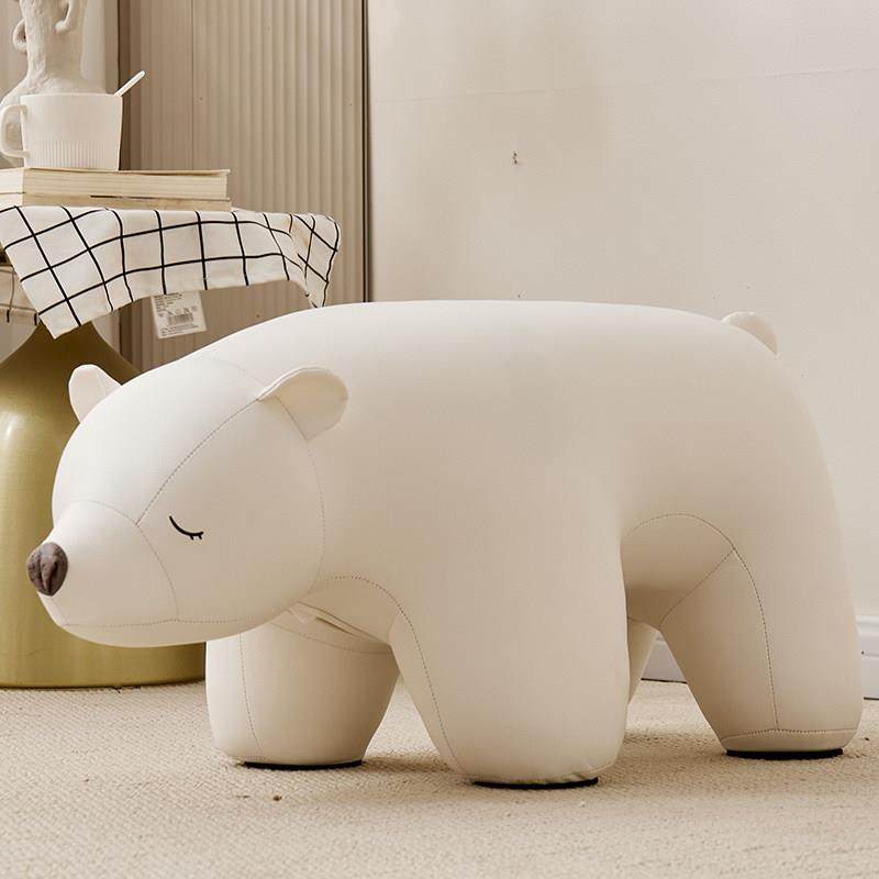 卡通北极熊换鞋凳创意凳子可爱动物家用坐墩坐凳客厅脚凳沙发凳,住宅家具,换鞋凳,淘宝优惠券,粉丝福利购,淘宝优惠卷