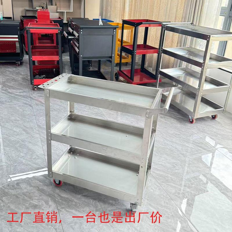 304不锈钢推车定制万向轮带煞车201工具车可移动置物架厨房收纳架