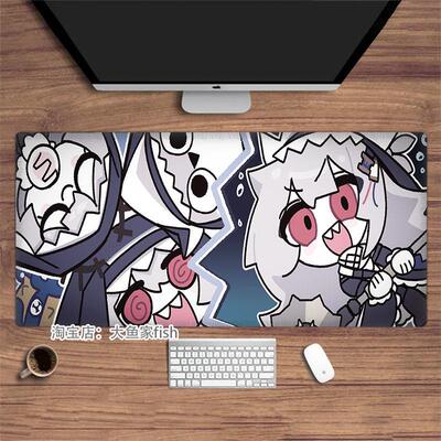 Arknights返回幽灵鲨鱼鼠标垫大桌子垫键盘垫锁定鼠标垫防滑