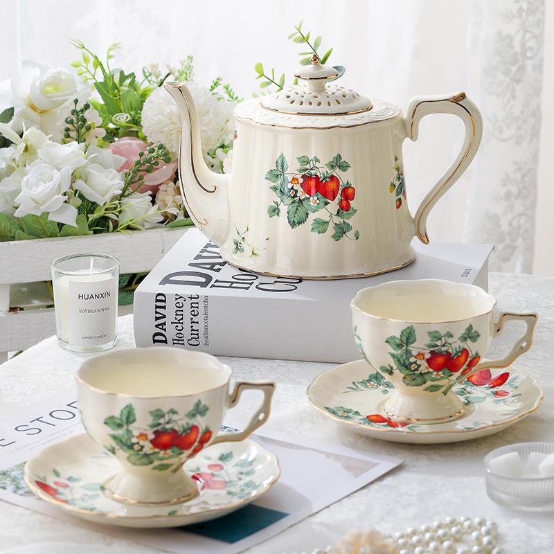 杯子欧式陶瓷复古宫廷咖啡杯套装 英式下午茶杯法式餐厅酒吧杯碟