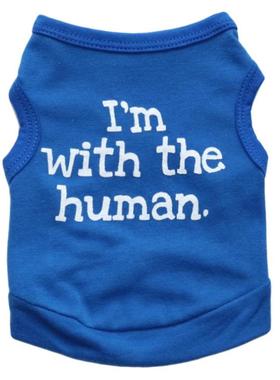 宠物用品狗狗猫咪服装棉蓝色跟屁虫背心小型犬比熊泰迪春夏款