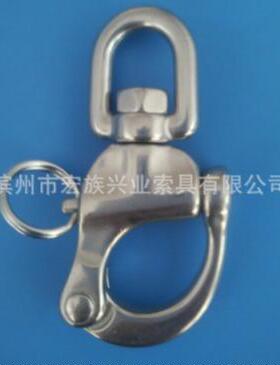 现货供应不锈钢SS316旋转弹簧卸扣 70mm不锈钢弹簧卸扣