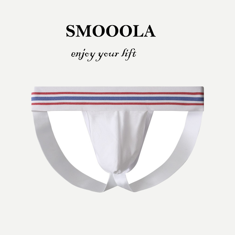 SM新款男士内裤男款纯棉透气性感丁字裤男生镂空免脱双丁裤头衩