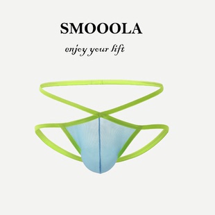 丁字裤男薄款透气U凸囊袋低腰T字裤大码男士内裤