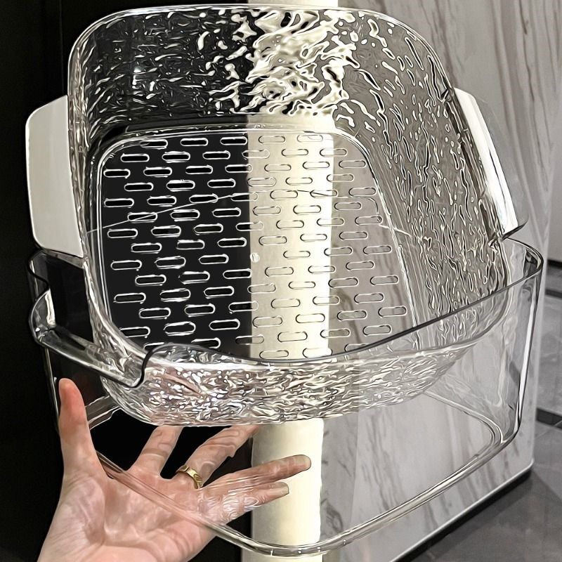 高颜值双层洗菜盆沥水篮厨房家用新款水果盘客厅洗菜篮子轻奢方形,餐饮具,果盆/果盘/果篮,淘宝优惠券,粉丝福利购,淘宝优惠卷