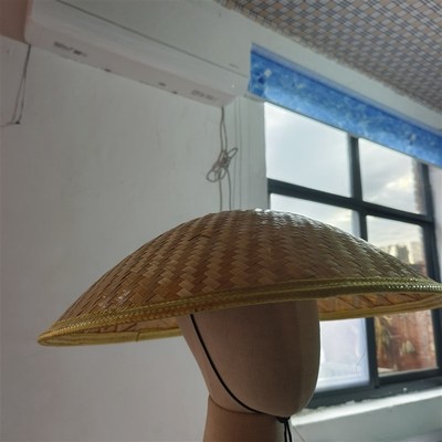 竹编庙宇寺院一休和尚化缘佩带斗笠帽舞台送内圈帽绳扎带45厘米