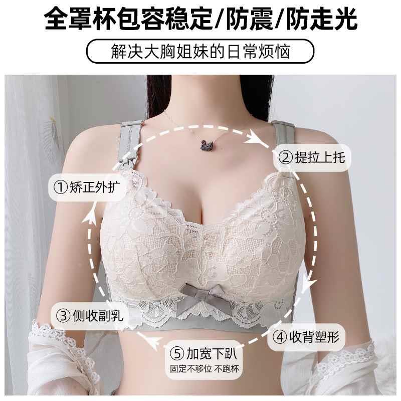 无钢圈产后喂奶文胸聚拢收副乳防下垂上开扣大码孕妇哺乳女士新品