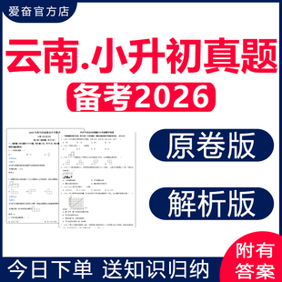 2026年云南小升初历年真题卷电子版原卷含答案解析语文数学英语昆明市入学分班考知识点总结人教版2025教师版学生电子版资料近五年