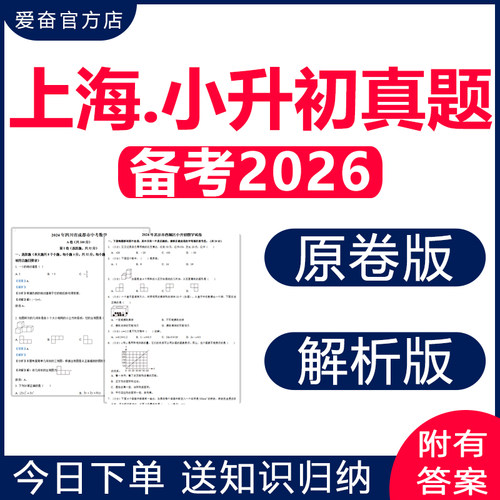 2026上海小升初历年真题卷电子版