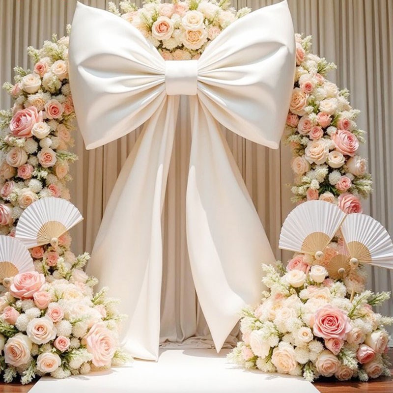 蝴蝶结巨型成品婚礼布置网装饰红拍照H布艺韩系美陈婚房装饰用品