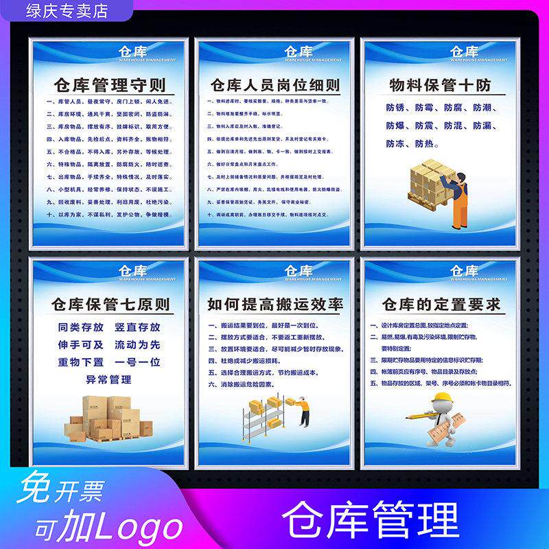 企业仓库管理标语牌工厂车间仓储办公室墙上展板海报标识仓库重地