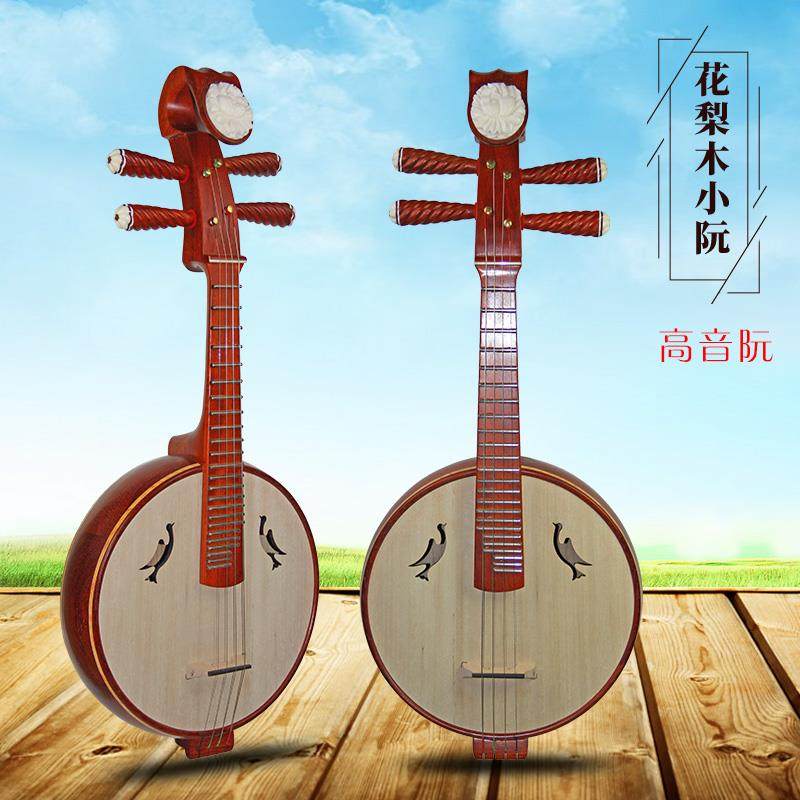 花梨木小阮高音阮红木阮鸡翅木椿木骨花练习琴硬木梧桐木考级演奏