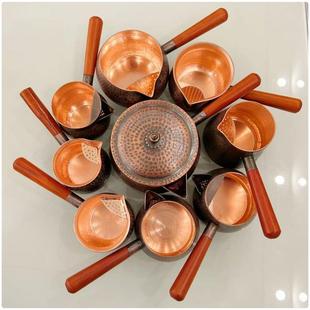 加厚纯铜铜壶铜罐铜茶壶罐罐茶煮茶器熬茶西北茶罐紫铜套装专用