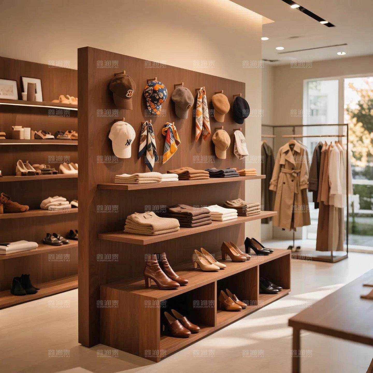 定制实木服装店展示架中岛台女装店中岛桌流水柜展示柜陈列展台