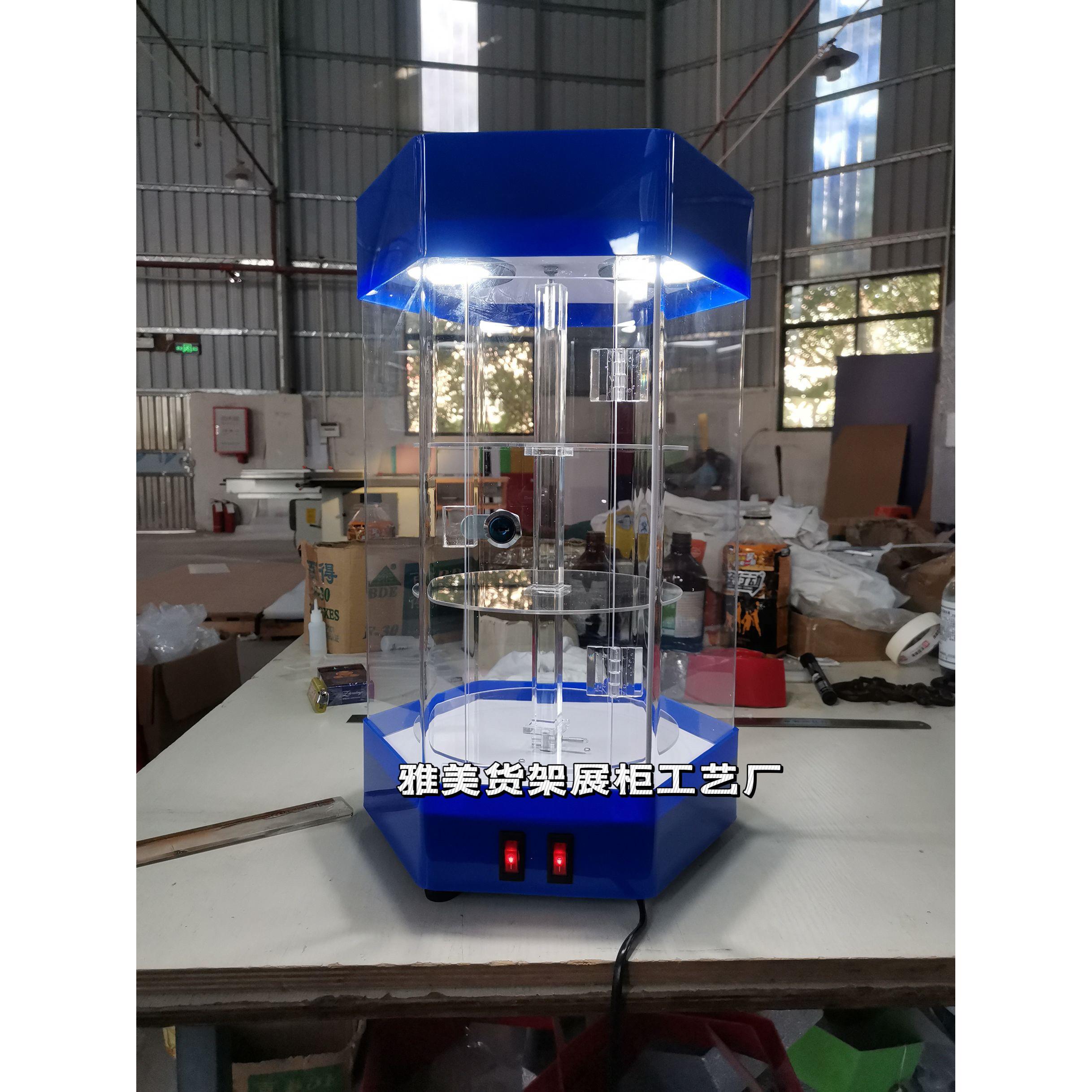 台球室桌球室皮头巧克粉旋转展示柜亚克力展示架货架精品店展示台