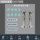 SX加药混合器 S304不锈钢管道混合器静态管道式 混合器SD