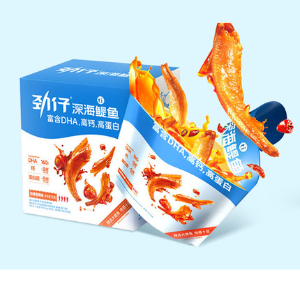 劲仔小鱼深海鳀鱼DHA高蛋白健康零食香辣卤香小鱼仔解馋休闲零食