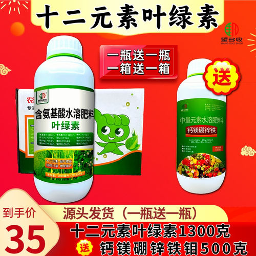叶绿素十二元素叶面肥保花果增产
