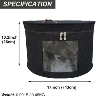 帽子收纳盒式毛毡收纳桶可折叠大容量圆形旅行帽容器带防尘盖