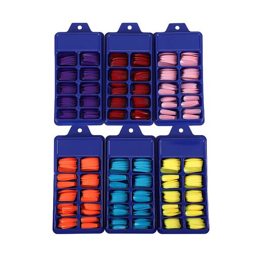 好货2020 New 100pcs Professional Fake Nails T Shape Candy Co