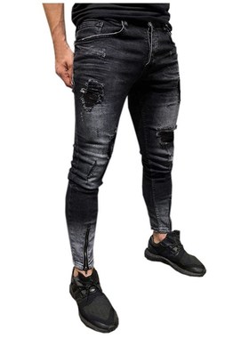 2022 ndy Mens Street All-match Jeans Hot Mens Skinny Stretc
