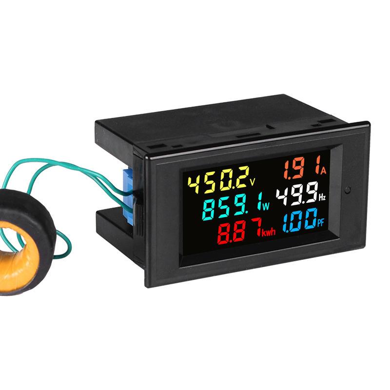 交流电压电流表功率表智能电量显示功率因数频率测试仪数显高精度
