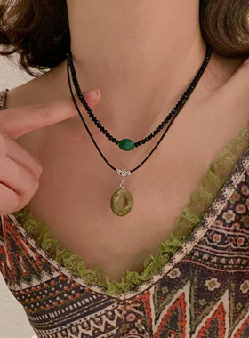 极速Chinese Style Vintage Peace Buckle Pendant Necklaces Bea