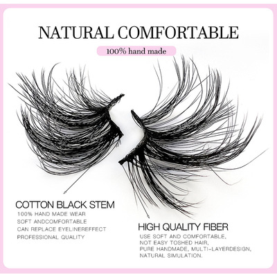 极速5 Pairs Half False Eyelashes Long Thick Fake Eye Lashes