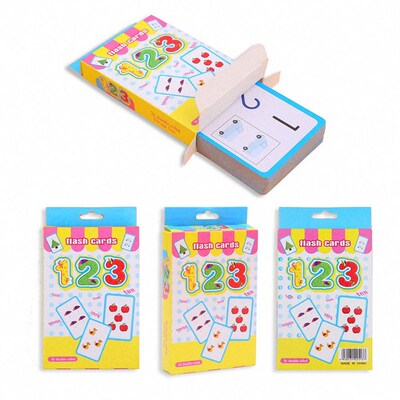 极速Baby Learning Cards Montessori Letter Number Flash Cards