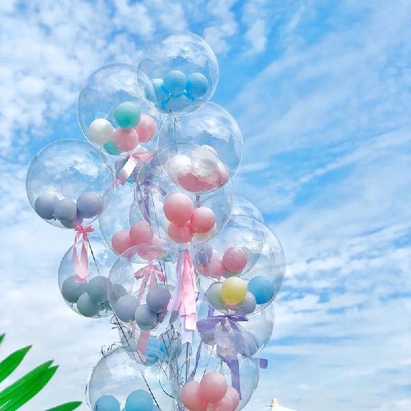 10/50pcs 18 20 24 36inch Transparent Bobo Balloon Clear