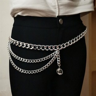 Chain Clothing Accessories Fashion layer Waist Multi Pants