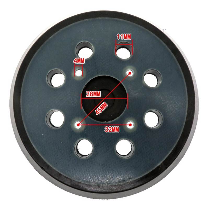 2 Pack 5Inch 8 Hole Replacement Sander Hook and Loop Trackal