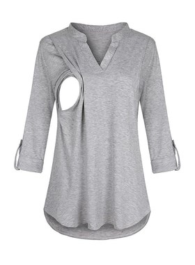 New fashion maternity clothes Blouses Shirts Long Sleeve Str