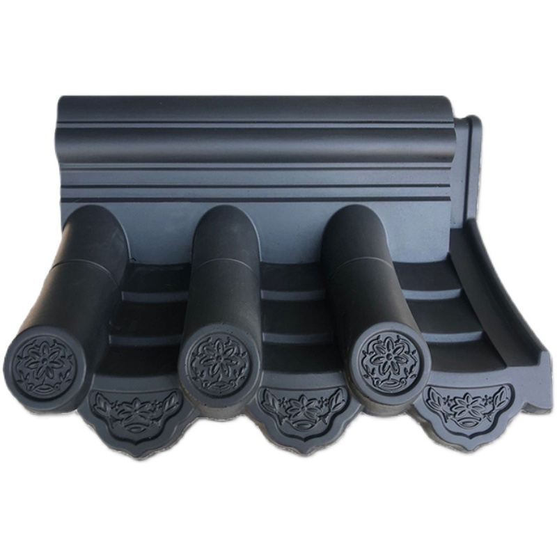 仿古一体瓦新中式连体瓦墙头帽围墙古建小青瓦单双面24墙37墙通用