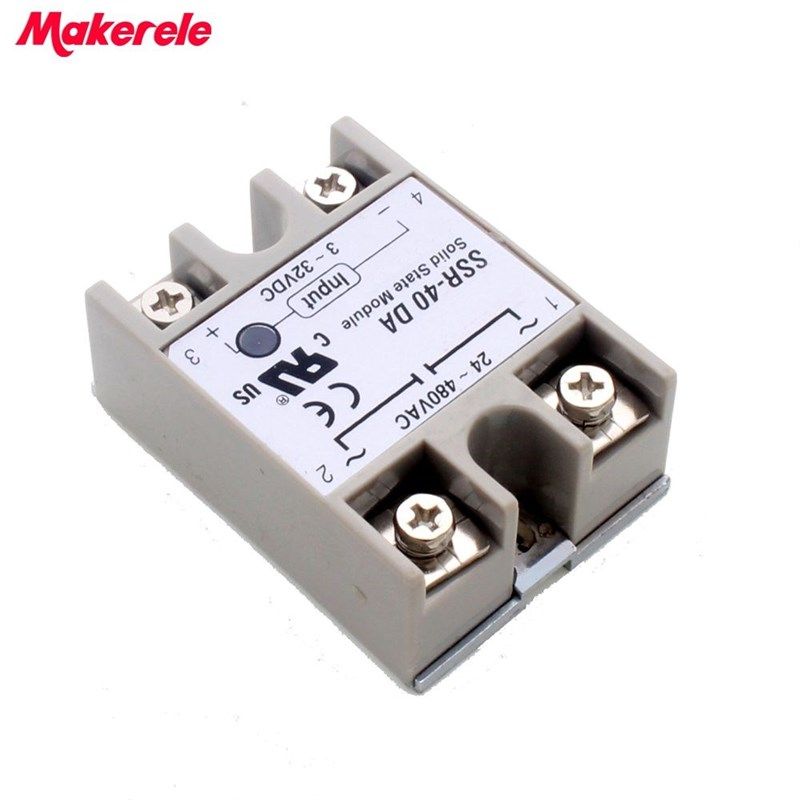 *24V-380V 40A 250V SSR-40DA Solid State Relay Module 3-32V D