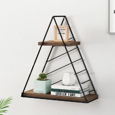 极速Holefree Wall Shelf Living Room Wrought Iron Wall Shelf